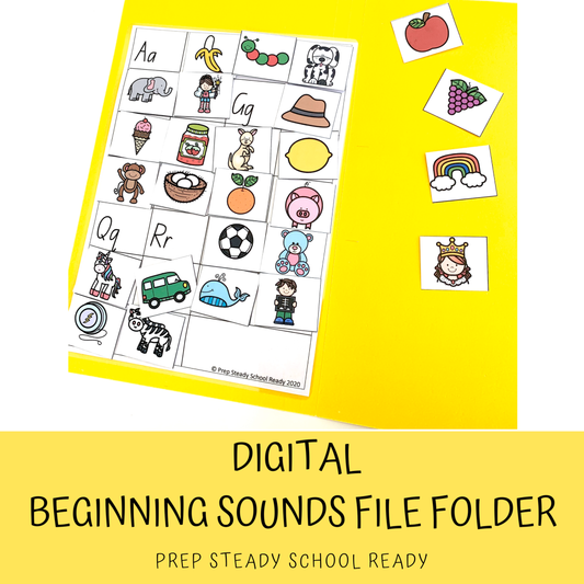 Beginning Sounds File Folder *Digital File*