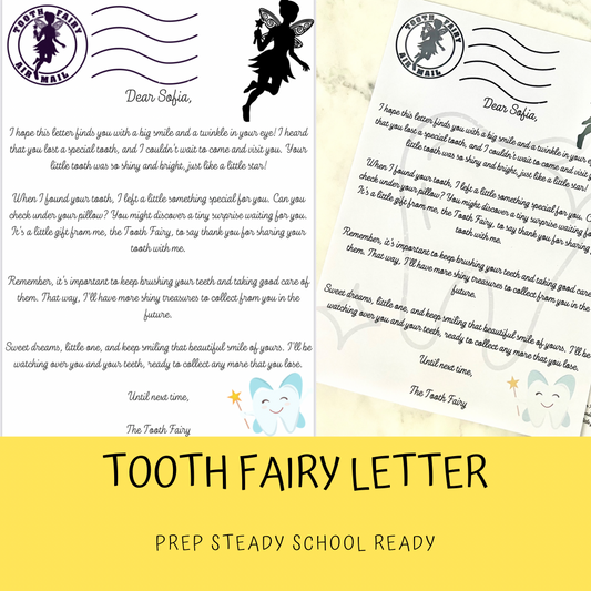 Tooth Fairy Letter- Digital File