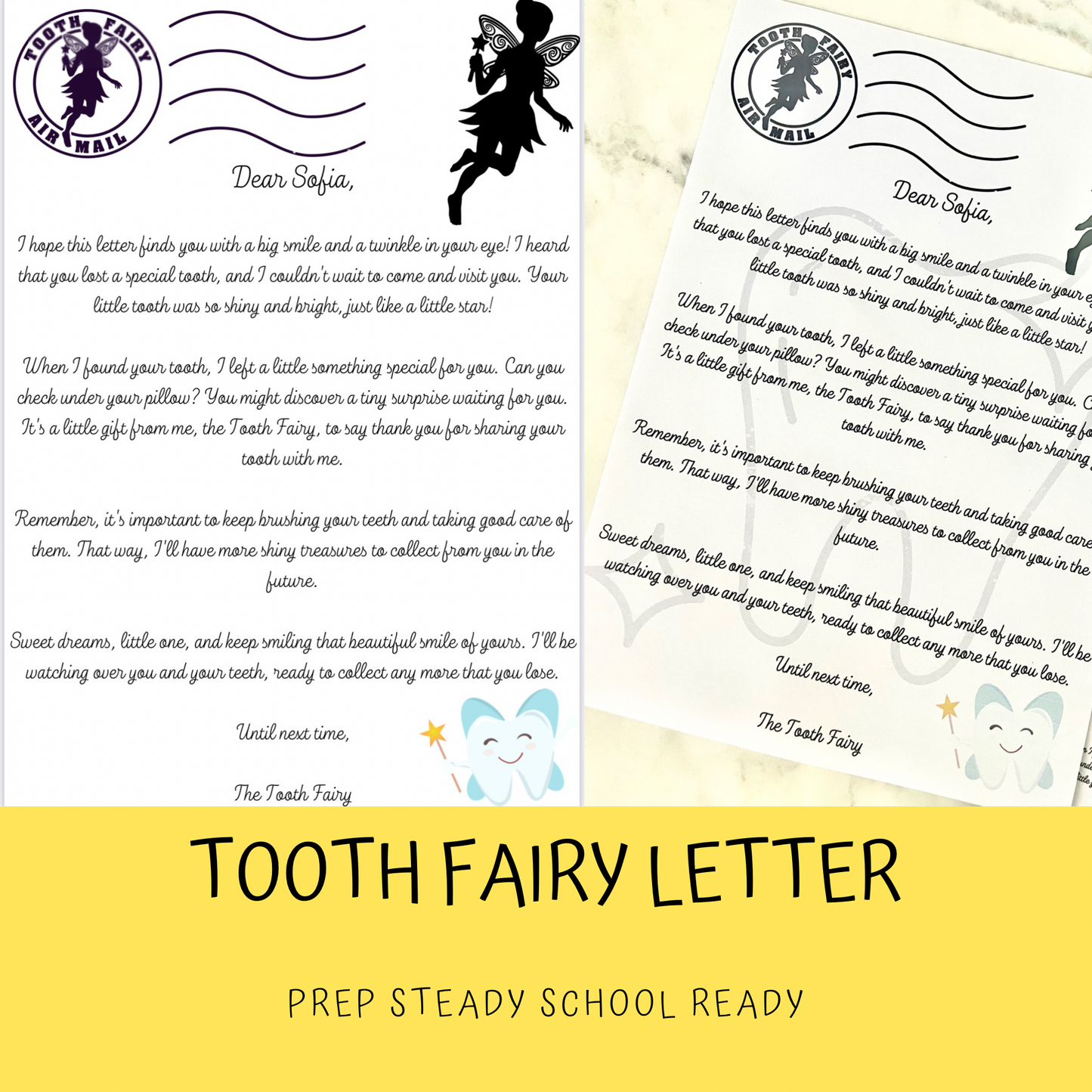 Tooth Fairy Letter- Digital File