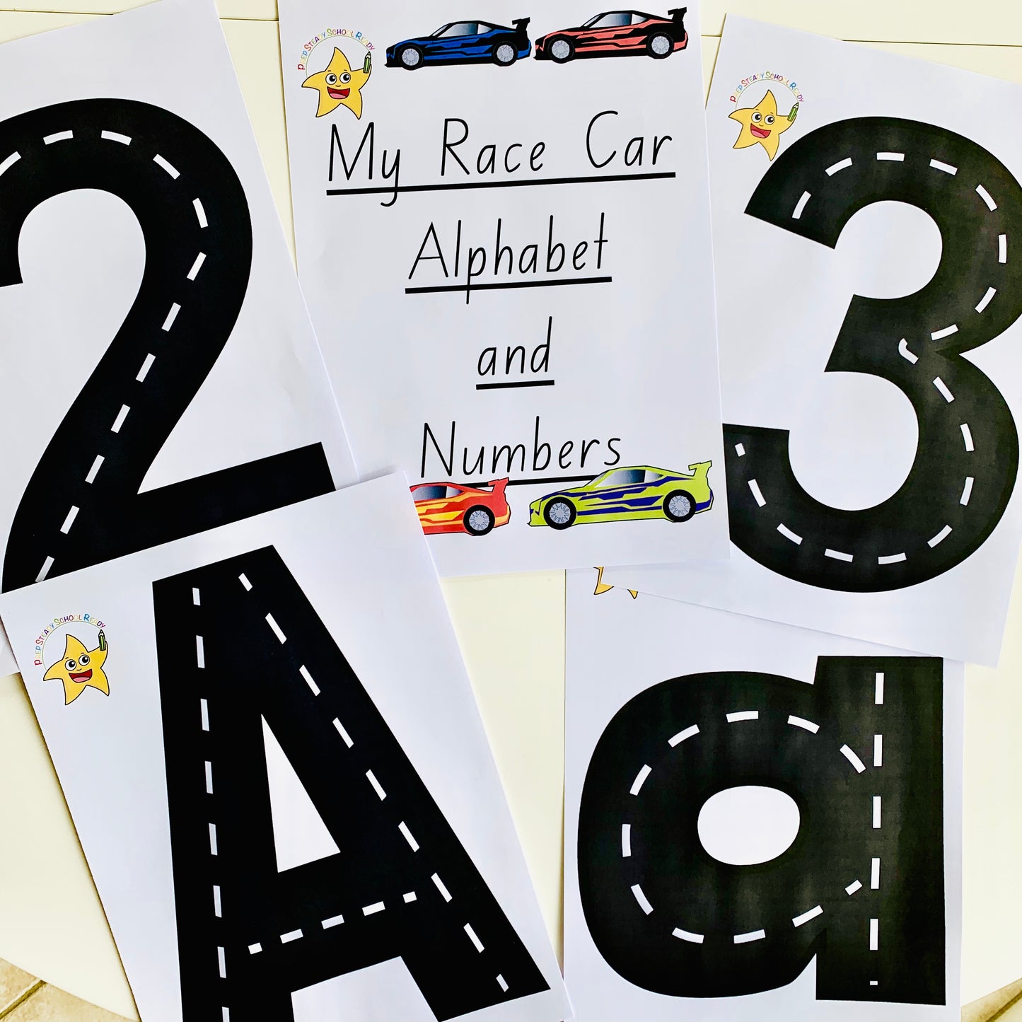My Race Car Alphabet and Numbers *Digital File*